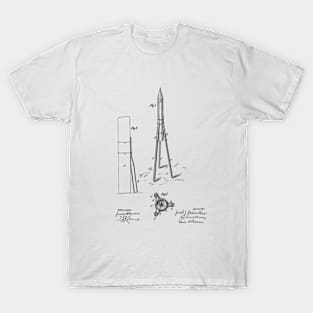 Rocket Vintage Patent Drawing T-Shirt